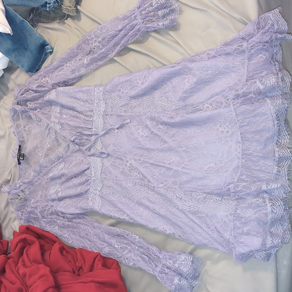 Purple lace dress